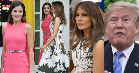 Hiszpańska para królewska na sztywnym spotkaniu z Melanią i Donaldem w Białym Domu (ZDJĘCIA)