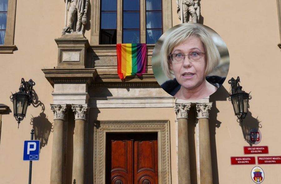 Barbara Nowak lamentuje nad tęczową flagą na UM w Krakowie