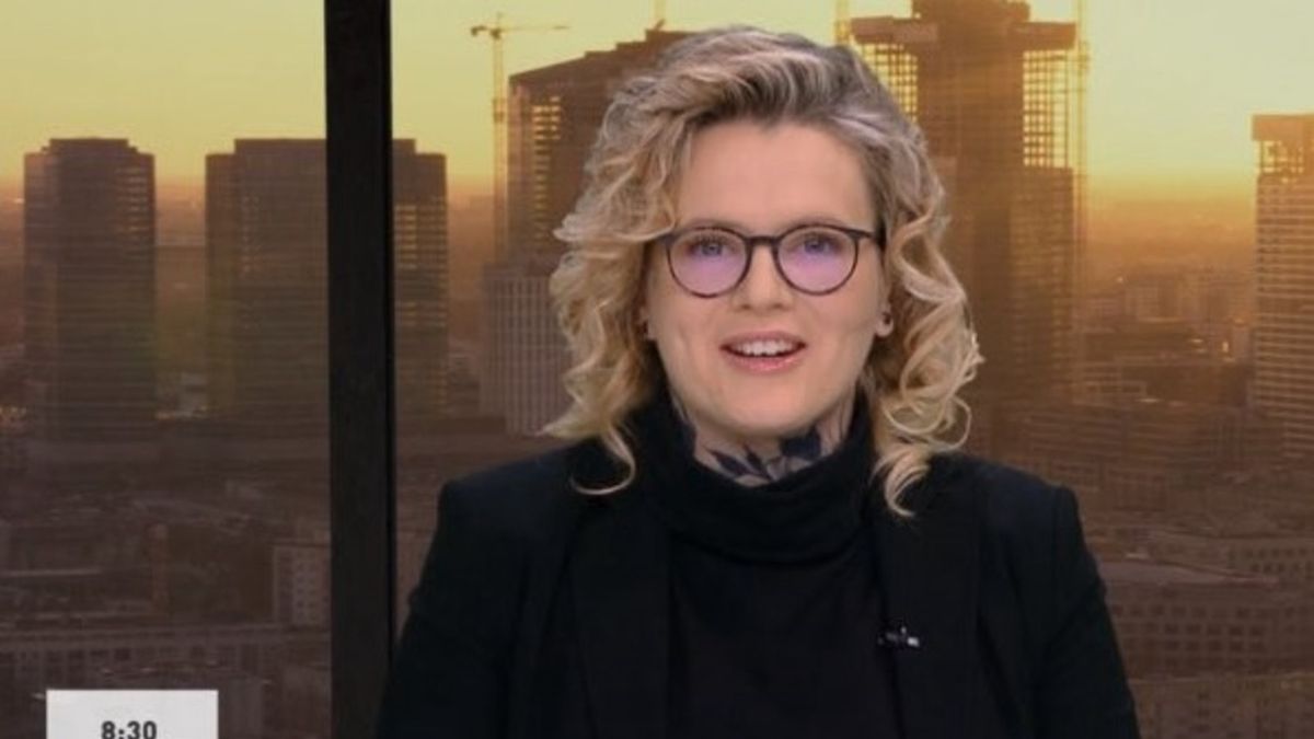 Karolina Opolska na antenie TVP Info
