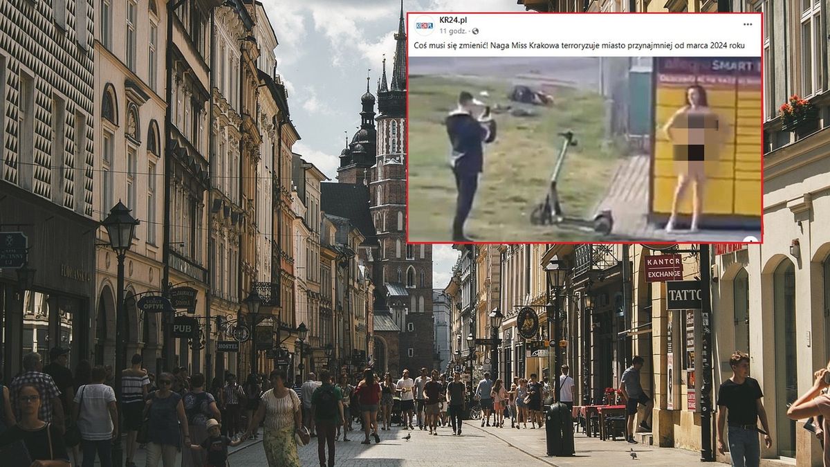 W "stroju Ewy" paraduje po Krakowie. Mieszkańcy mają dość