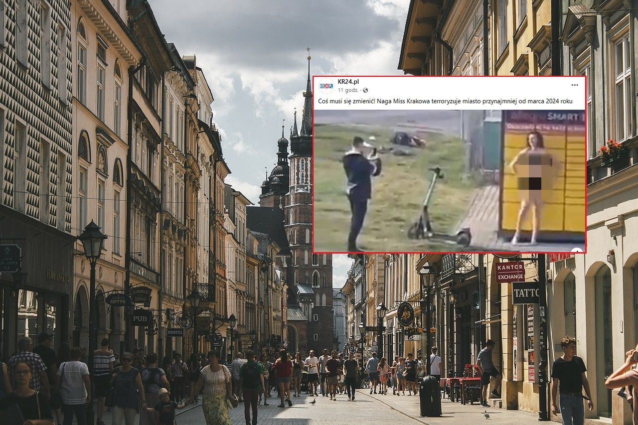 W "stroju Ewy" paraduje po Krakowie. Mieszkańcy mają dość
