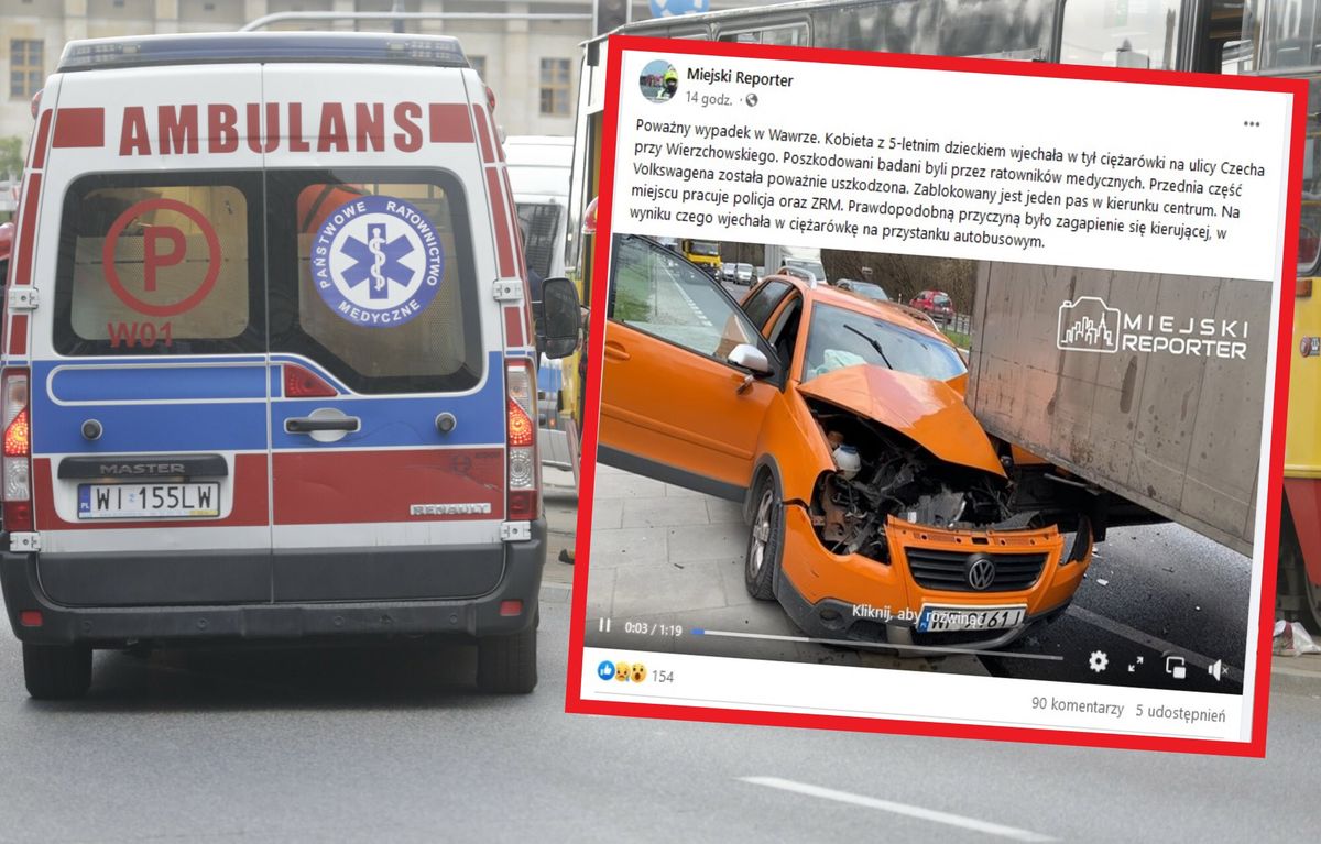 Poważny wypadek w Warszawie