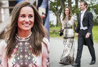 Elegancka Pippa Middleton z mężem na weselu w Sztokholmie (ZDJĘCIA)