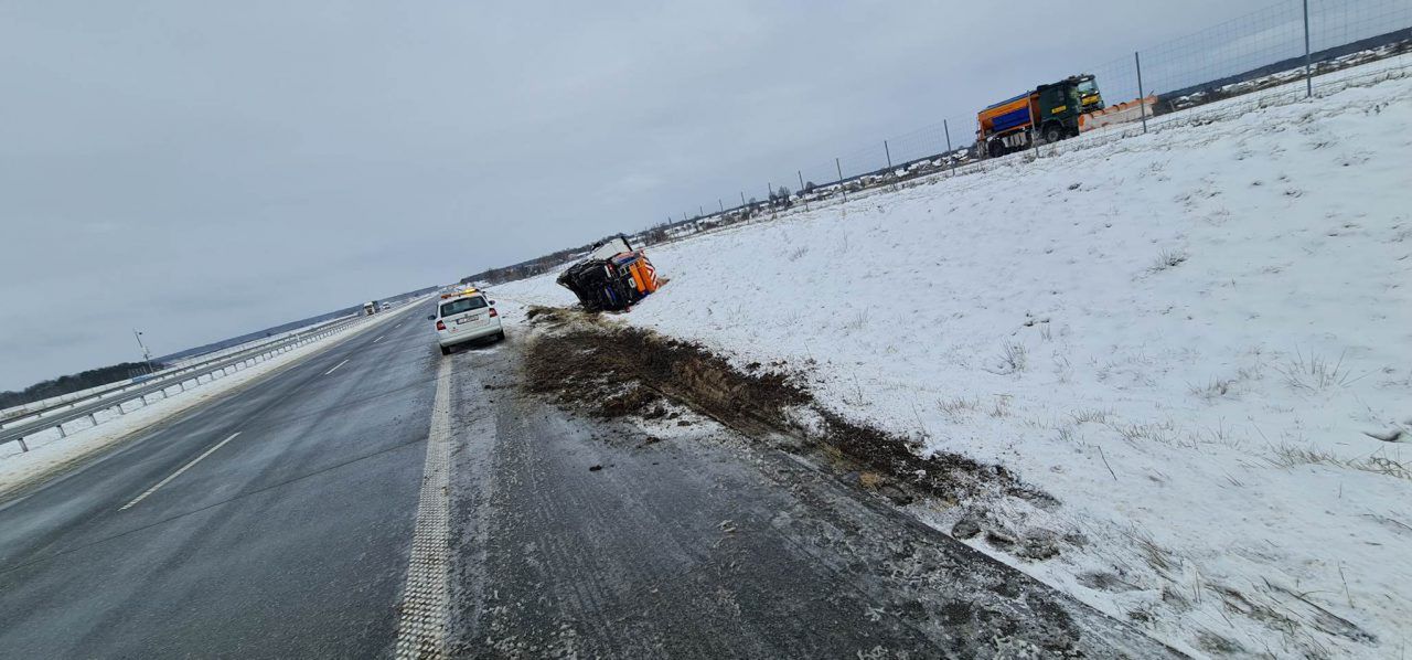 Pług wypadł z drogi