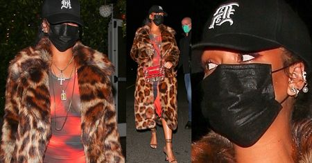 Rihanna idzie na kolację w LŚNIĄCYM FUTRZE. Wyszło "na bogato"? (ZDJĘCIA)