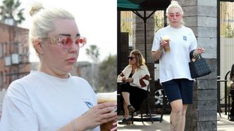 RZADKI WIDOK: Wyposażona w kawkę na wynos Amanda Bynes eksponuje dziary na nogach (FOTO)