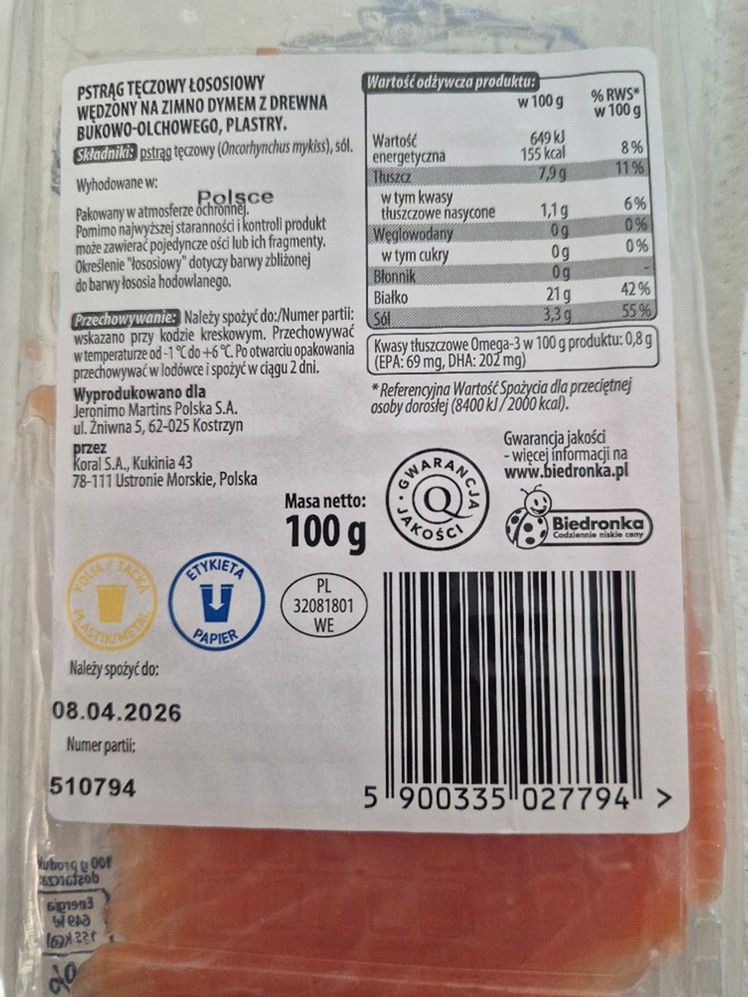 Informacje na temat wadliwej partii produktu