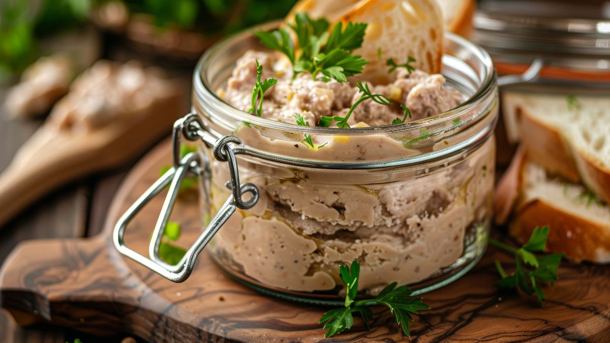 Domowy pasztet w słoiku o kremowej konsystencji