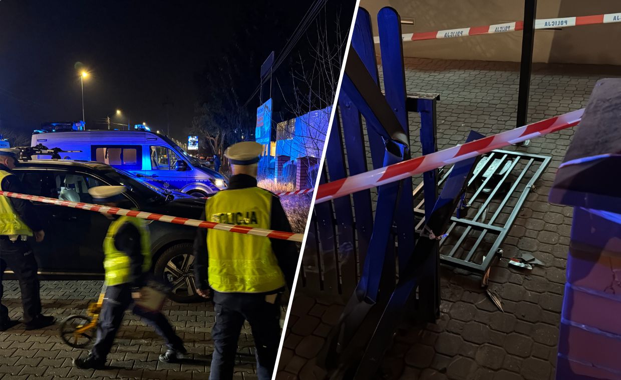 Wypadek przed szkołą w Warszawie