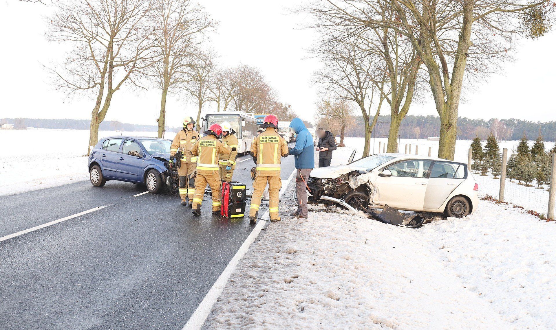 Wypadek na DW 434 pod Śremem