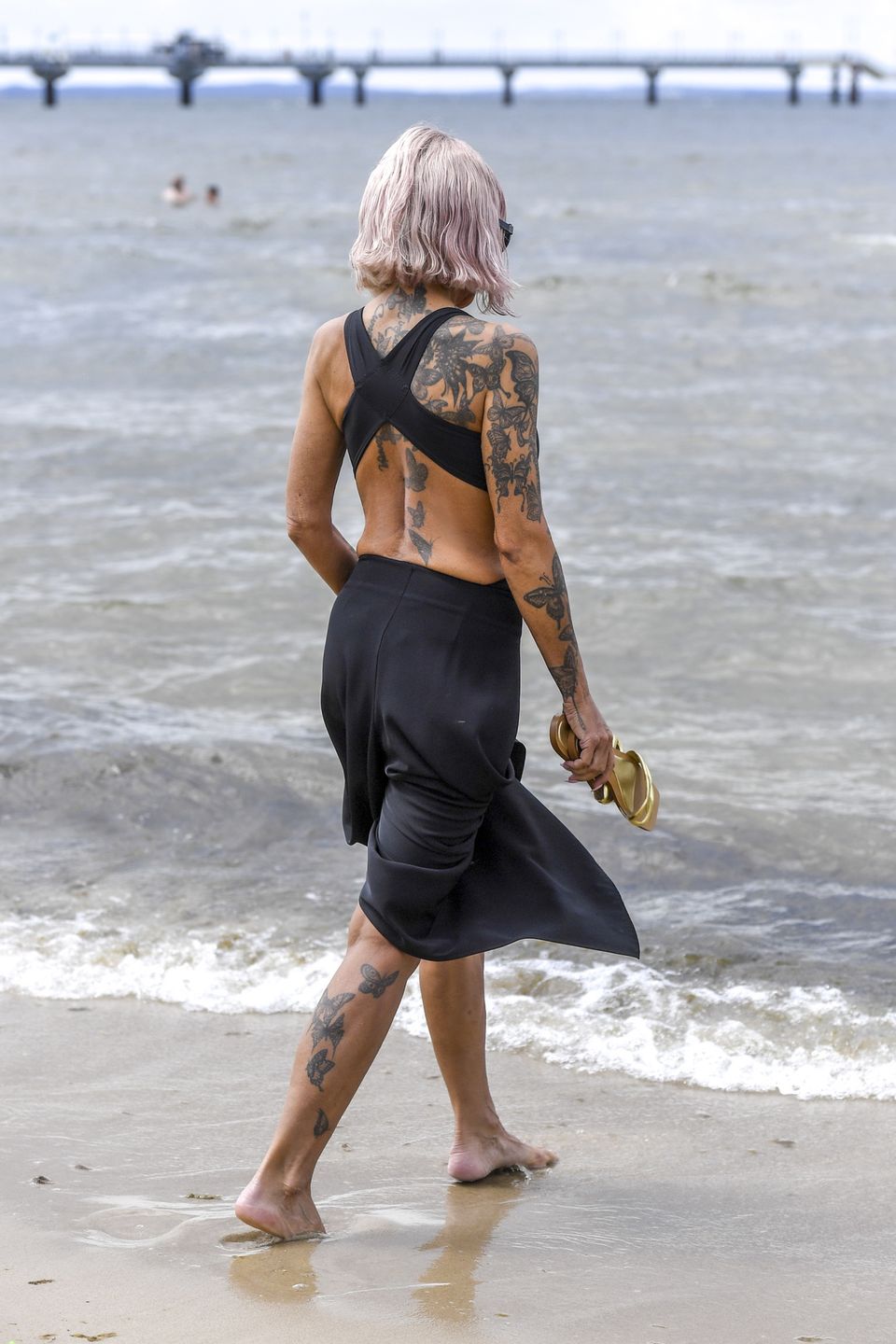 Ewa Minge na plaży