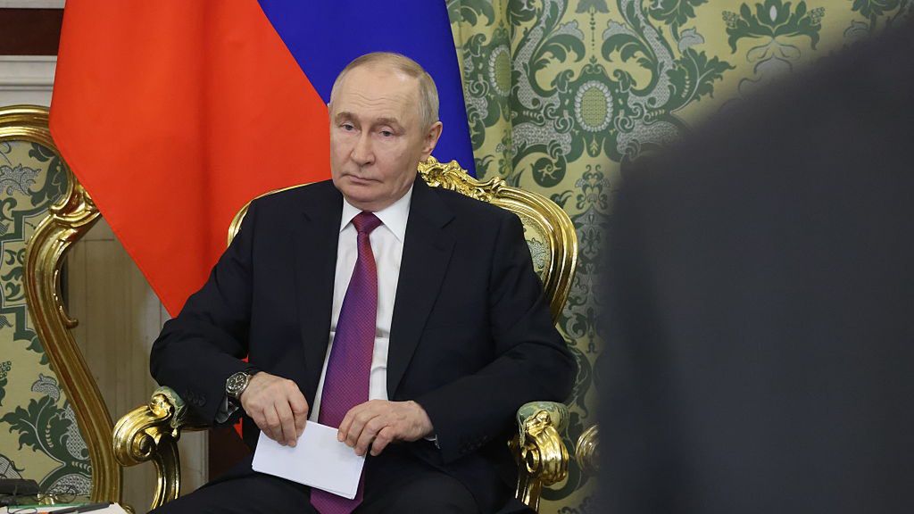 Russian President Vladimir Putin Hosts Syrian President Ahmed Al-Sharaa In Moscow
MOSCOW, RUSSIA - JANUARY 28: Russian President Vladimir Putin grimaces during his talks with Syrian President Ahmed Al-Sharaa (not pictiured) at the Grand Kremlin Palace, on January 28, 2026, in Moscow, Russia. Ahmed Hussein al-Sharaa, also known by his nom de guerre Abu Mohammad al-Julani, is a Syrian politician and former rebel commander who has served as the president of Syria since 2025. (Photo by Contributor/Getty Images)
Contributor