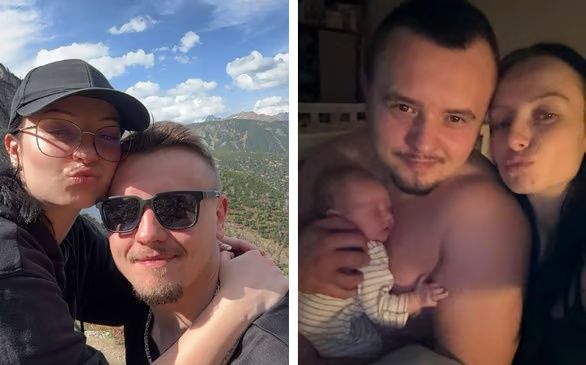 Na zdjęciu Oliwia Jarek z Wąchocka z narzeczonym