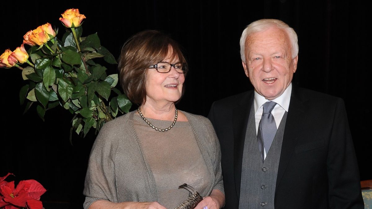 Marian Opania z żoną Anną.