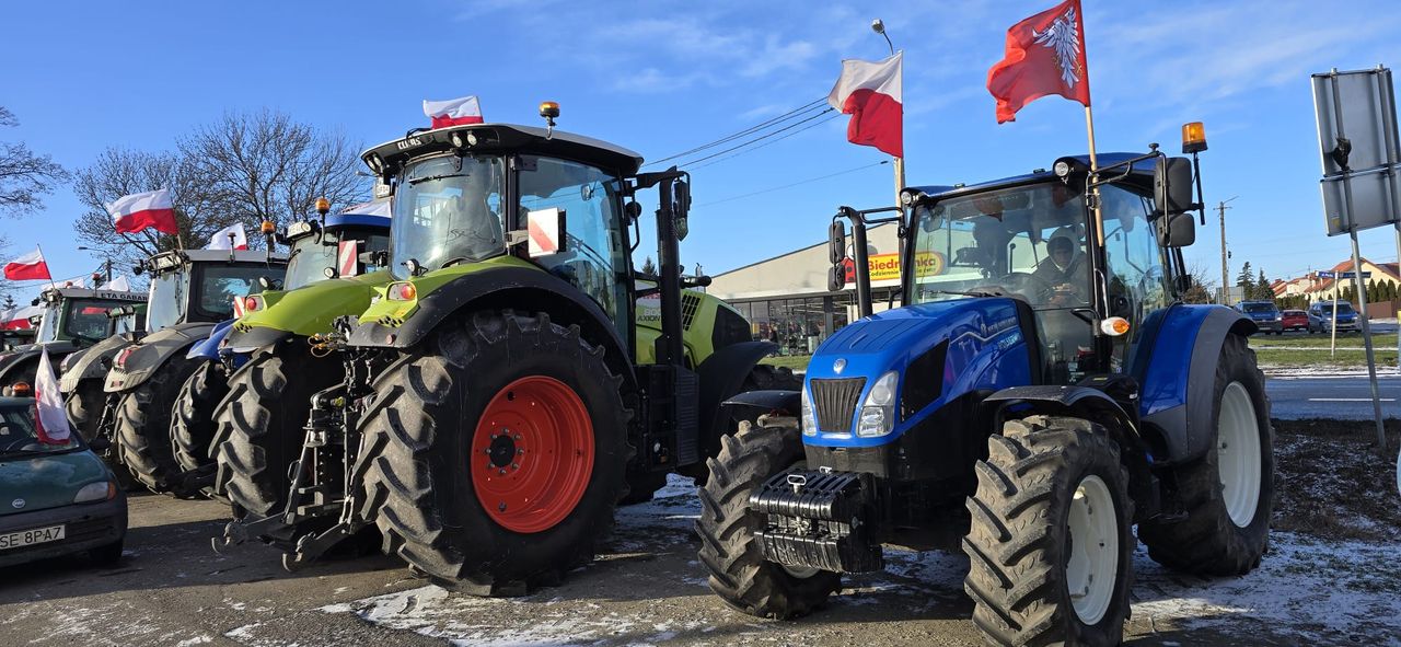 Protest rolników w Bielsku 