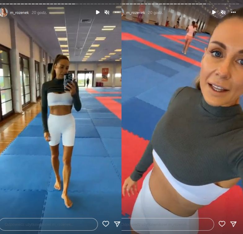 Małgorzata Rozenek relacjonuje treningi na obozie Anny Lewandowskiej