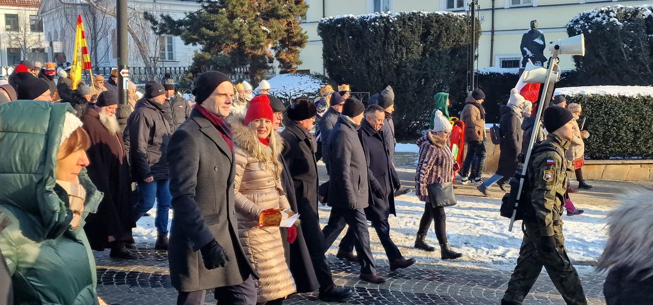Przemarsz Orszaku Trzech Króli w Płocku.