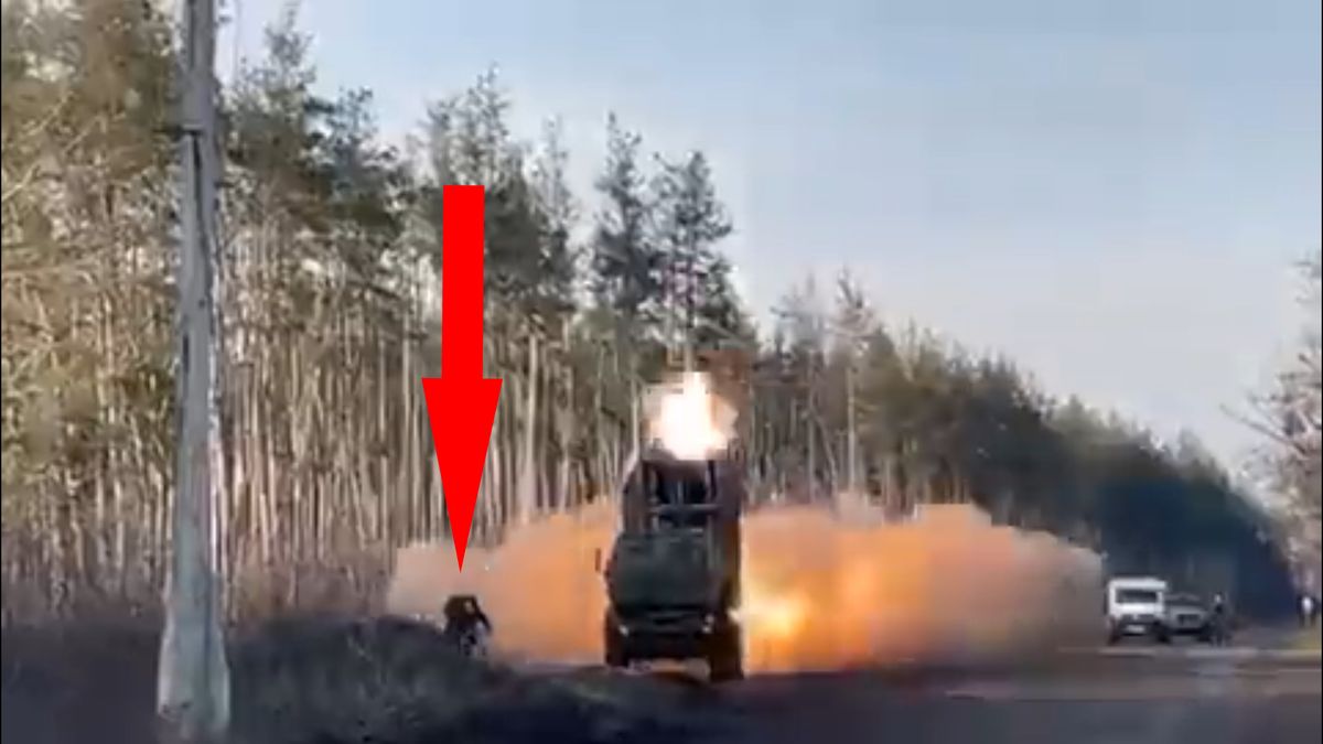 Rowerzysta wydawał się niewzruszony "Bogiem Wojny"