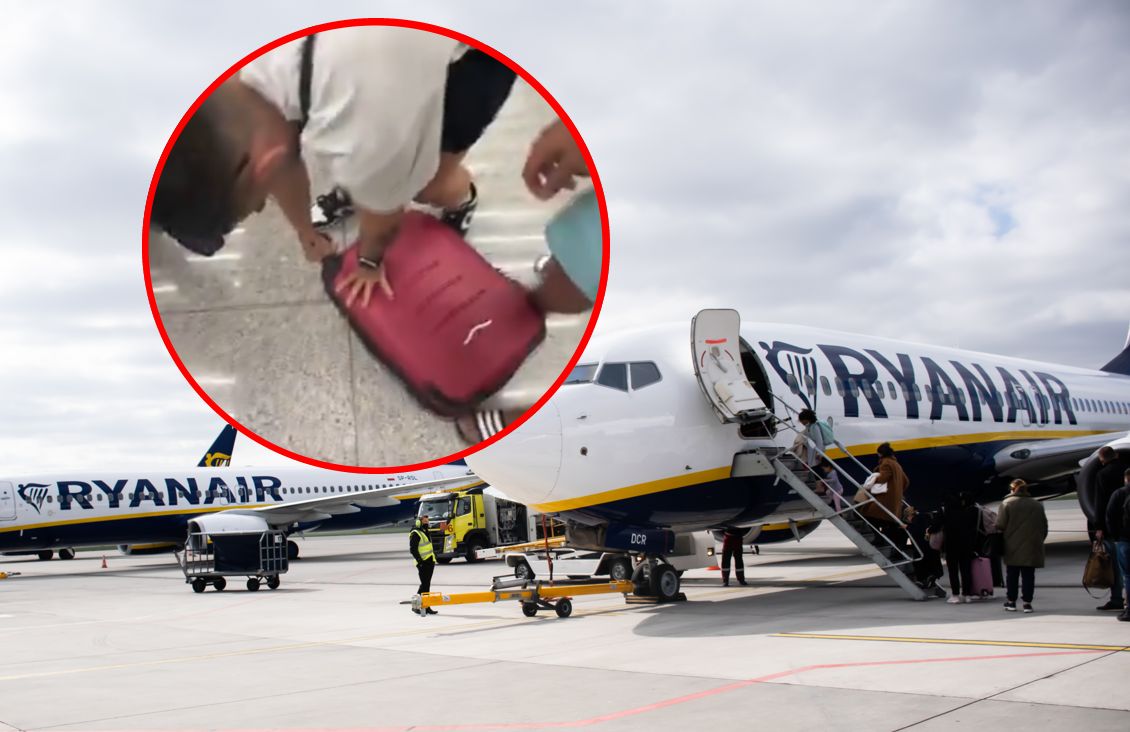 Tourist defies Ryanair luggage fee by removing suitcase wheels