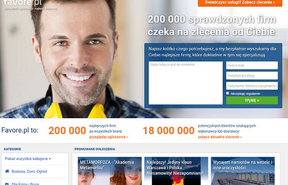 Wirtualna Polska sprzedała Favore.pl za milion zł i 2 proc. akcji Fachowcy.pl Ventures
