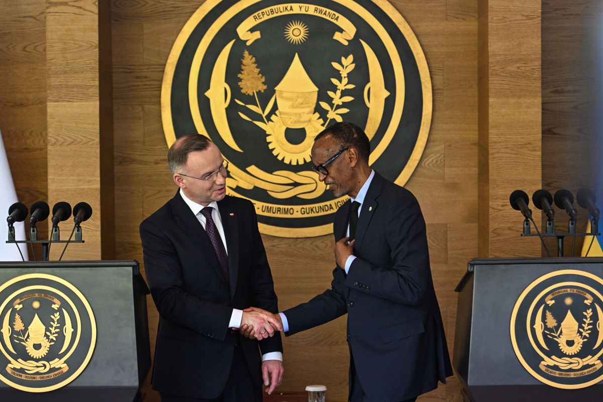 Andrzej Duda i Paul Kagame