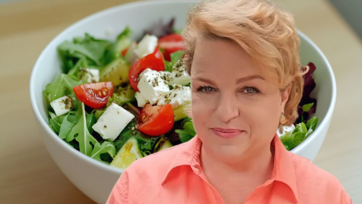 Katarzyna Bosacka dodaje do sałatki greckiej zamiast fety