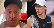 Zażartowali z Borysa Szyca. Tak go podpisali na meczu Igi Świątek