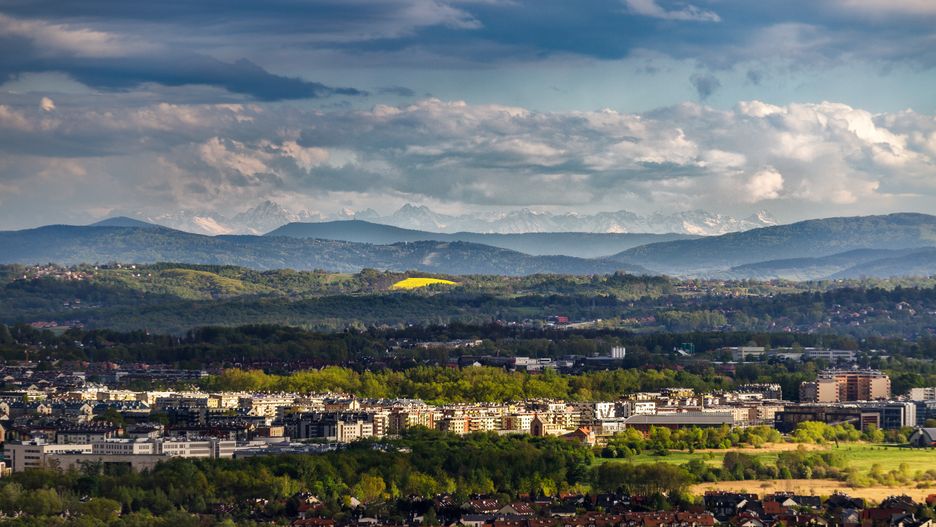 krajobraz, góry, tatry, panorama, kraków, niebo, miasteczko, górka, podróż, europa, góra, architektura, miejski, budowa, horyzont, krajobraz miasta, polska