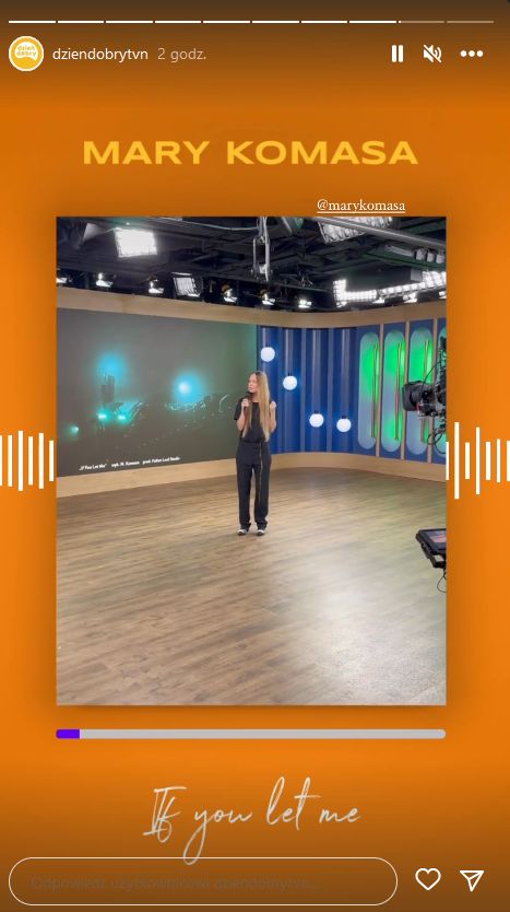 Mary Komasa w studiu "Dzień Dobry TVN" 