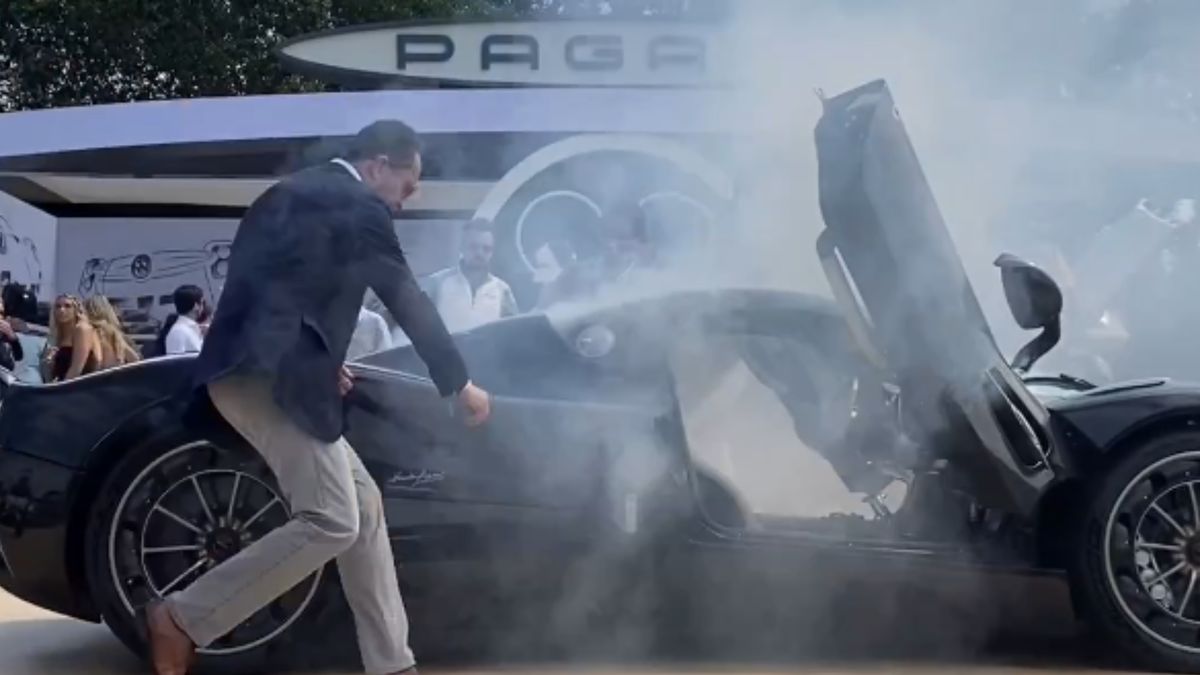 Pagani Utopia wystrzeliła z siebie kłęby dymu