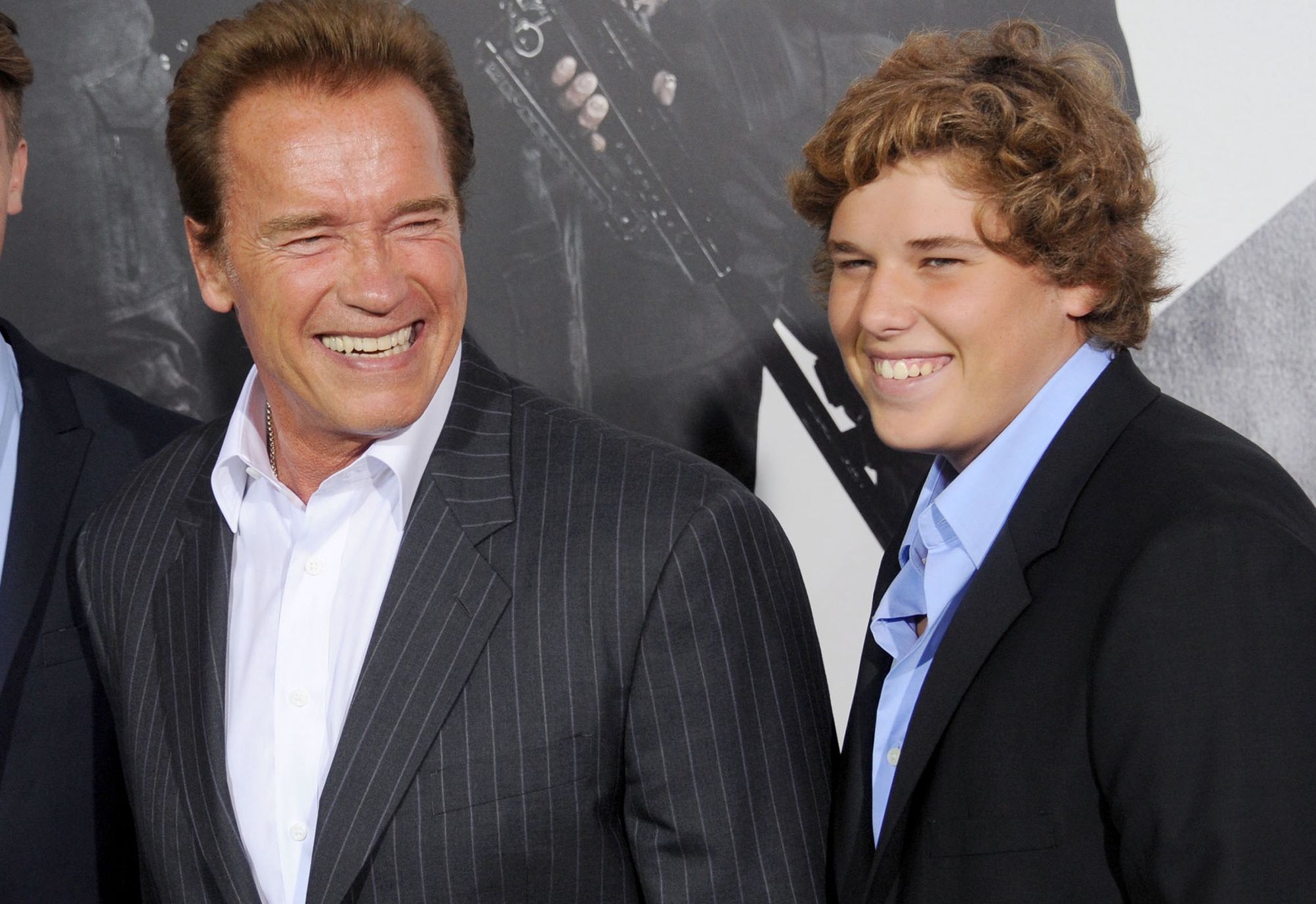 "The Expendables 2" - Los Angeles Premiere - ArrivalsHOLLYWOOD, CA - AUGUST 15:  Patrick Schwarzenegger, Arnold Schwarzenegger and Christopher Schwarzenegger arrive at Los Angeles premiere of "The Expendables 2" at Grauman's Chinese Theatre on August 15, 2012 in Hollywood, California.  (Photo by Gregg DeGuire/WireImage)Gregg DeGuireCelebrities, Film