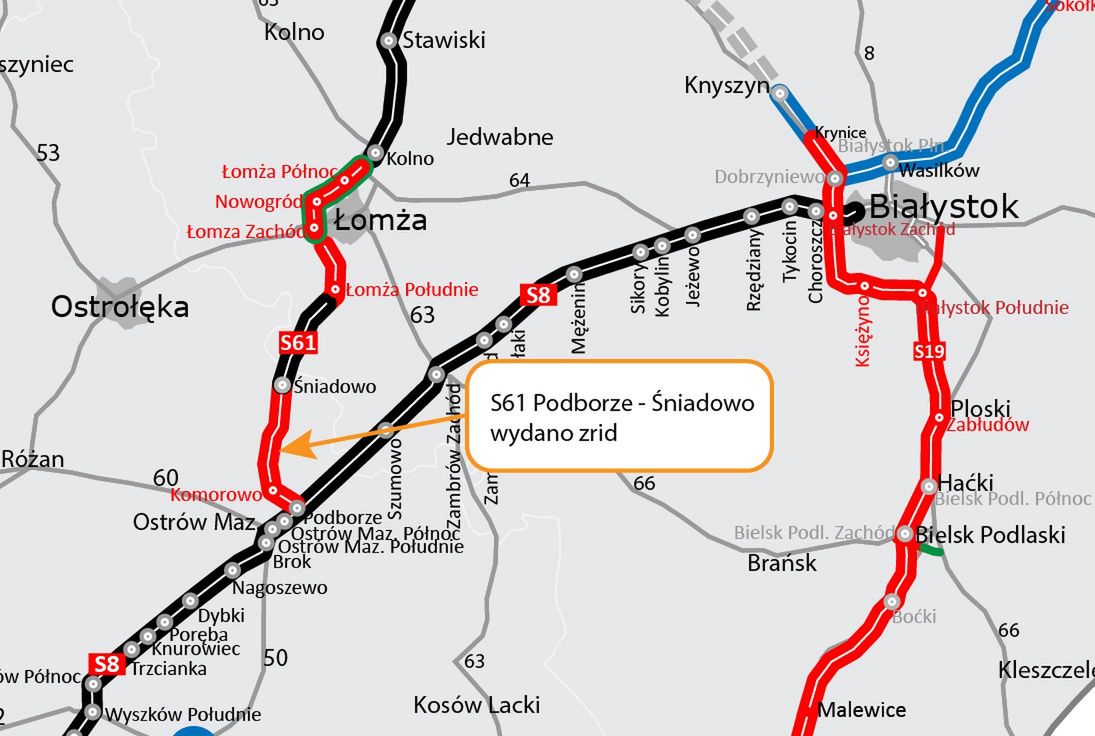 Mapa przebiegu inwestycji