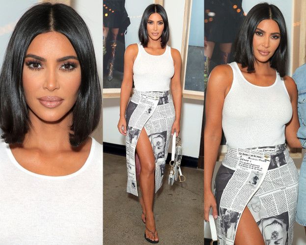 Drętwa Kim Kardashian niemrawo pozuje na promocji dżinsów