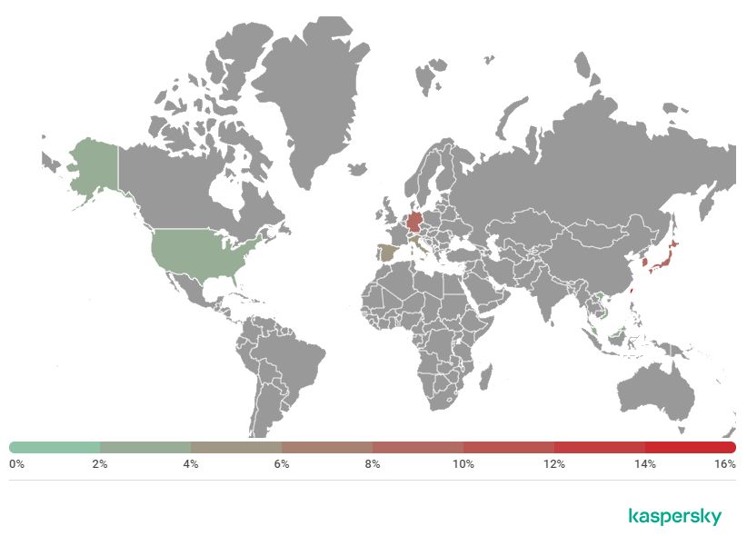 Najwięcej ataków z wykorzystaniem Sodin wykryto w Azji.