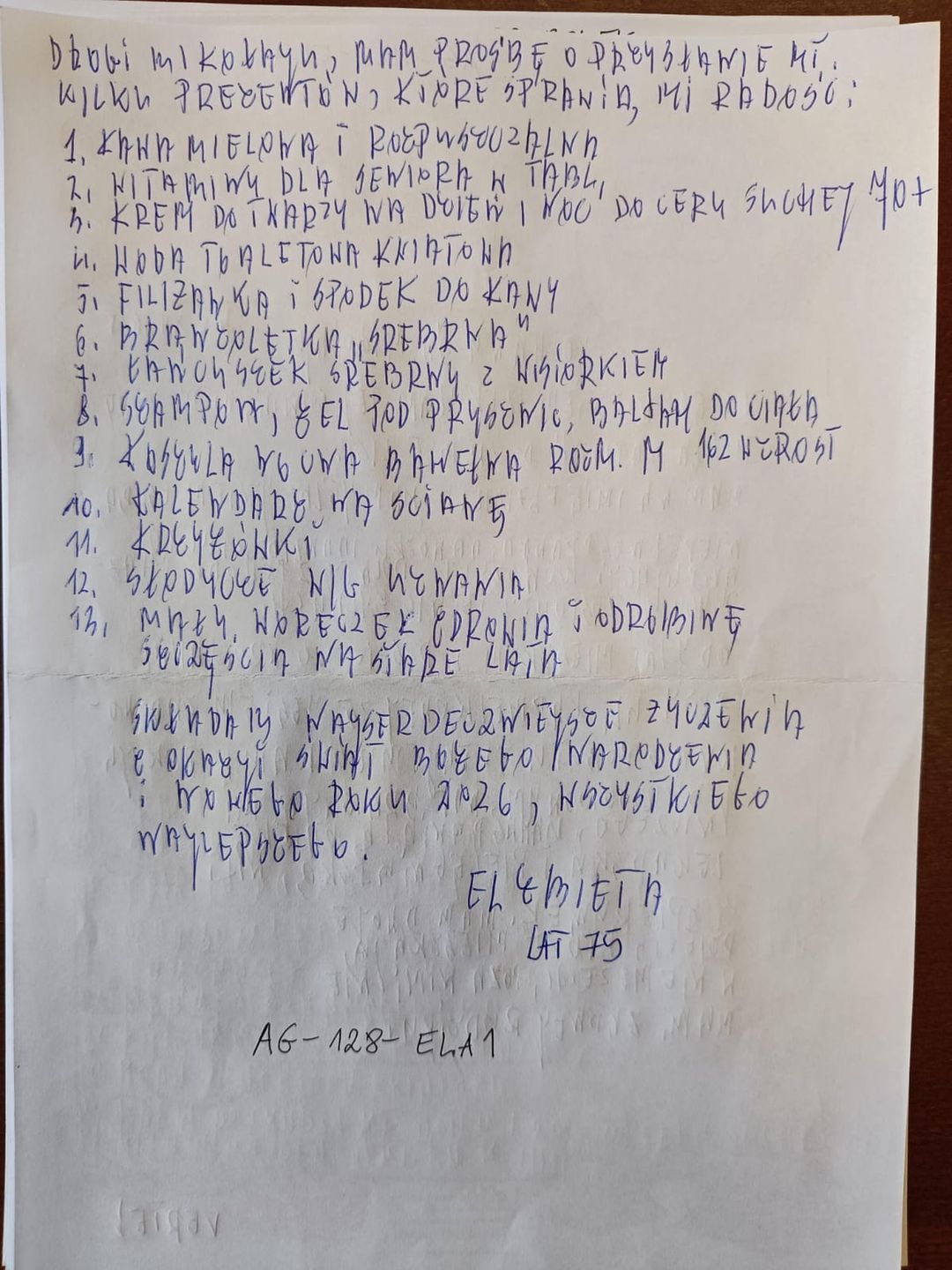 List Elżbiety