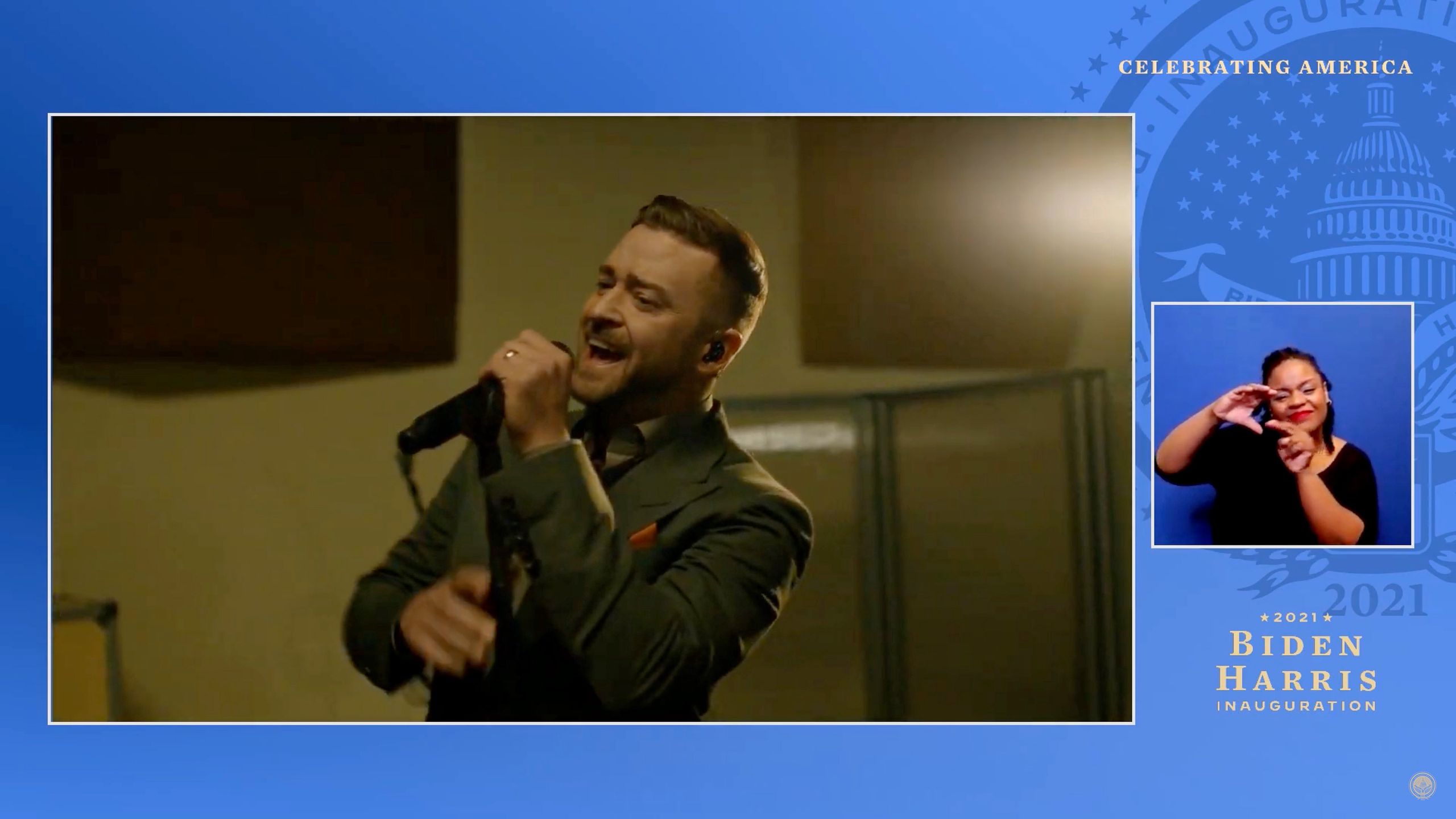 "Celebrating America". Justin Timberlake
