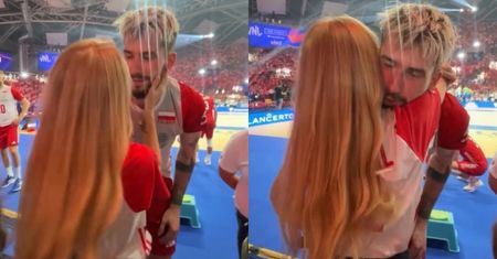 Sylwia Gaczorek rzuca się W OBJĘCIA Tomasza Fornala po zwycięskim meczu Polaków. "Jestem TAKA DUMNA" (WIDEO)
