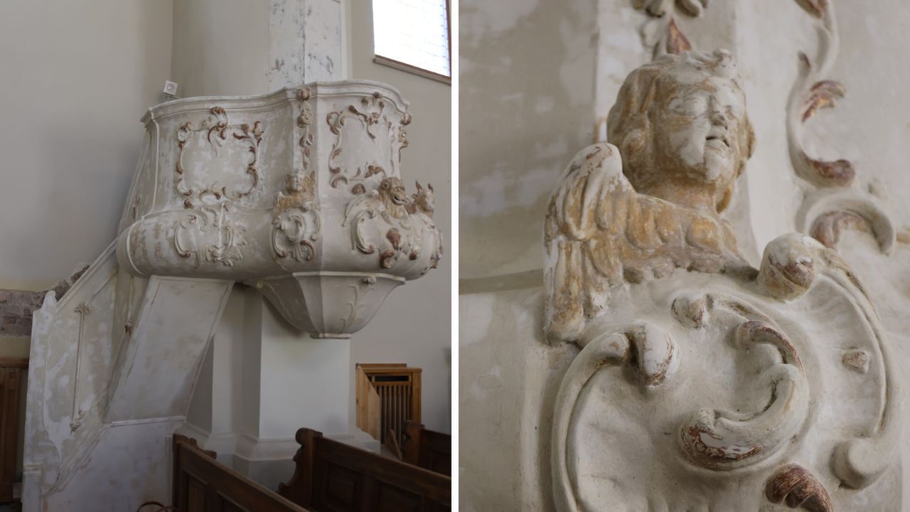 Konserwacja późnobarokowej ambony w jednym z najstarszych kościołów dominikańskich w Polsce