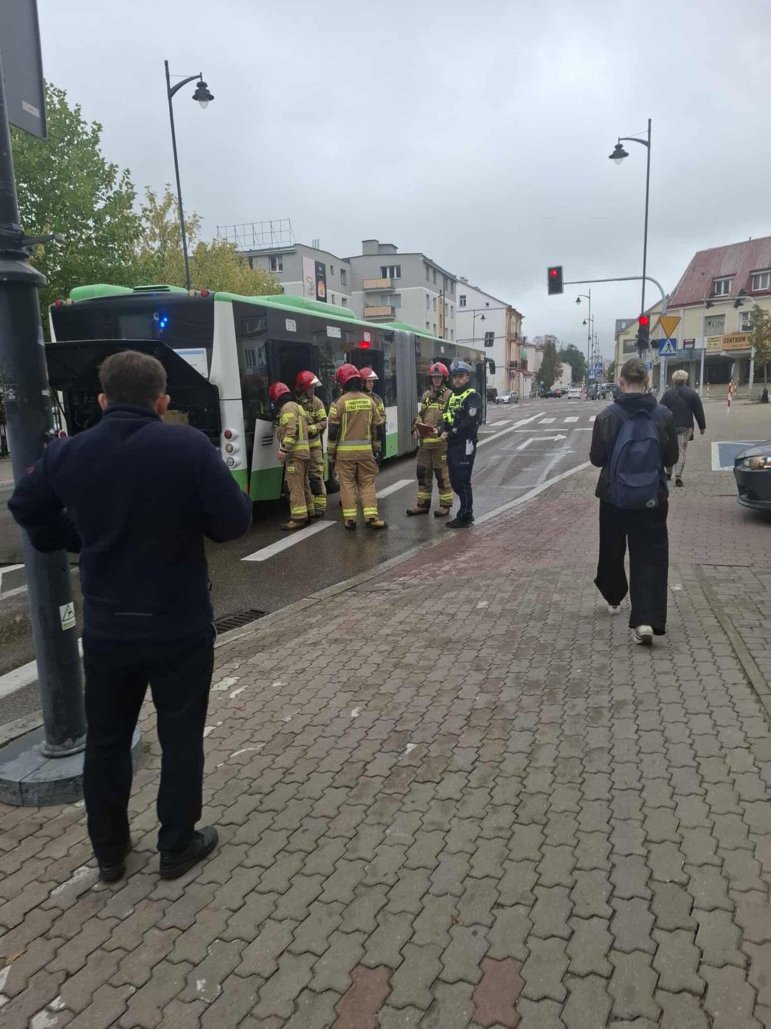 Pożar autobusu w Białymstoku