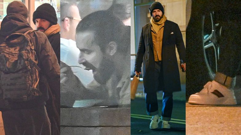 Samotny Piotr Stramowski załatwia sprawunki późnym wieczorem