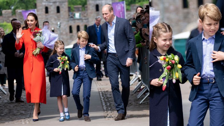 Książę William i Kate Middleton z dziećmi w Walii