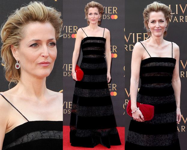 Dostojna Gillian Anderson zachwyca na rozdaniu nagród teatralnych