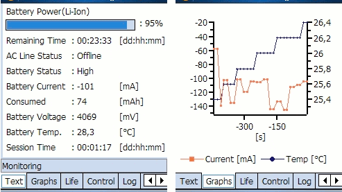 Monitoring baterii w Windows Mobile 1