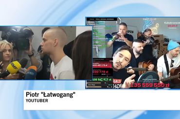 Rozmowa z Łatowgangiem po zakończeniu streama, fot. TVN24/YT