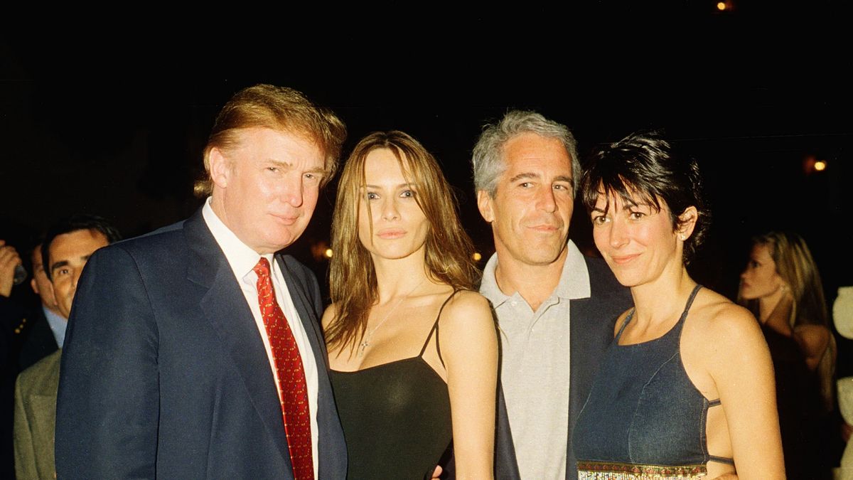 Trump, Knauss, Epstein, & Maxwell At Mar-A-Lago
From left, American real estate developer Donald Trump and his girlfriend (and future wife), former model Melania Knauss, financier (and future convicted sex offender) Jeffrey Epstein, and British socialite Ghislaine Maxwell pose together at the Mar-a-Lago club, Palm Beach, Florida, February 12, 2000. (Photo by Davidoff Studios/Getty Images)
Davidoff Studios Photography