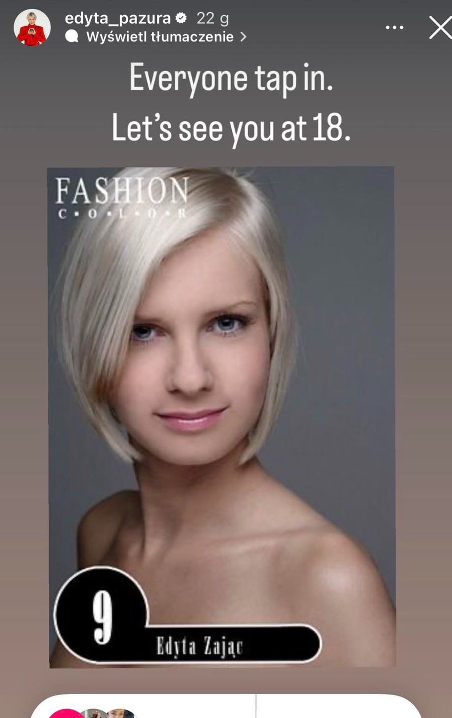 Edyta Pazura w wieku 18 lat?