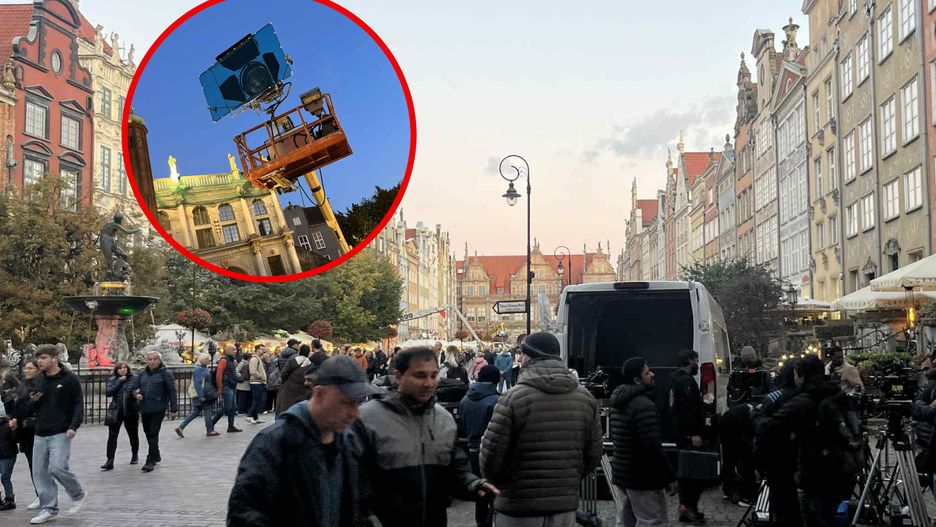 Ekipy filmowe można spotkać w centrum Gdańska 