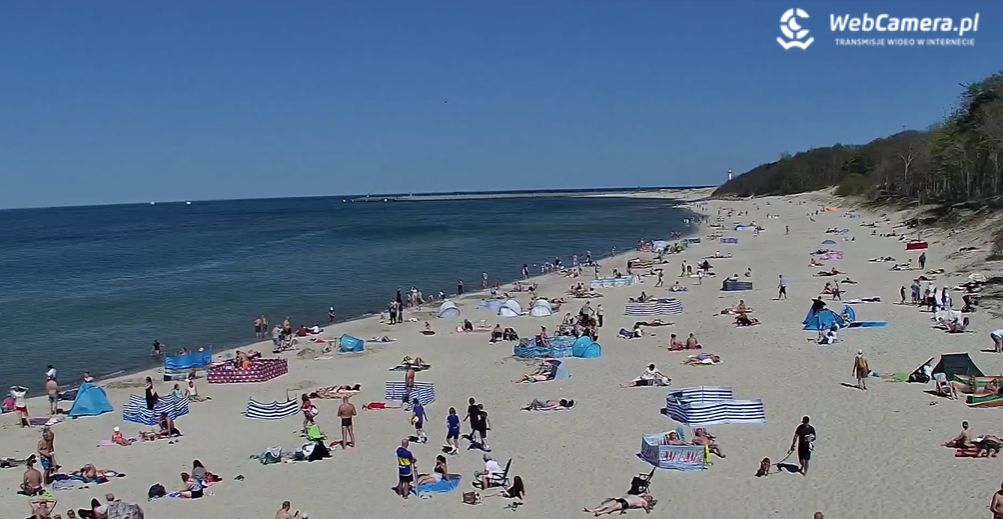 Ujęcia z plaży w Kołobrzegu