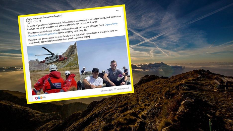 Tragiczny wypadek z górach. Zginął 23-latek