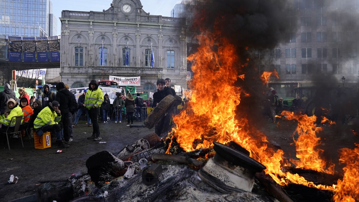 Protesty rolników w Belgii